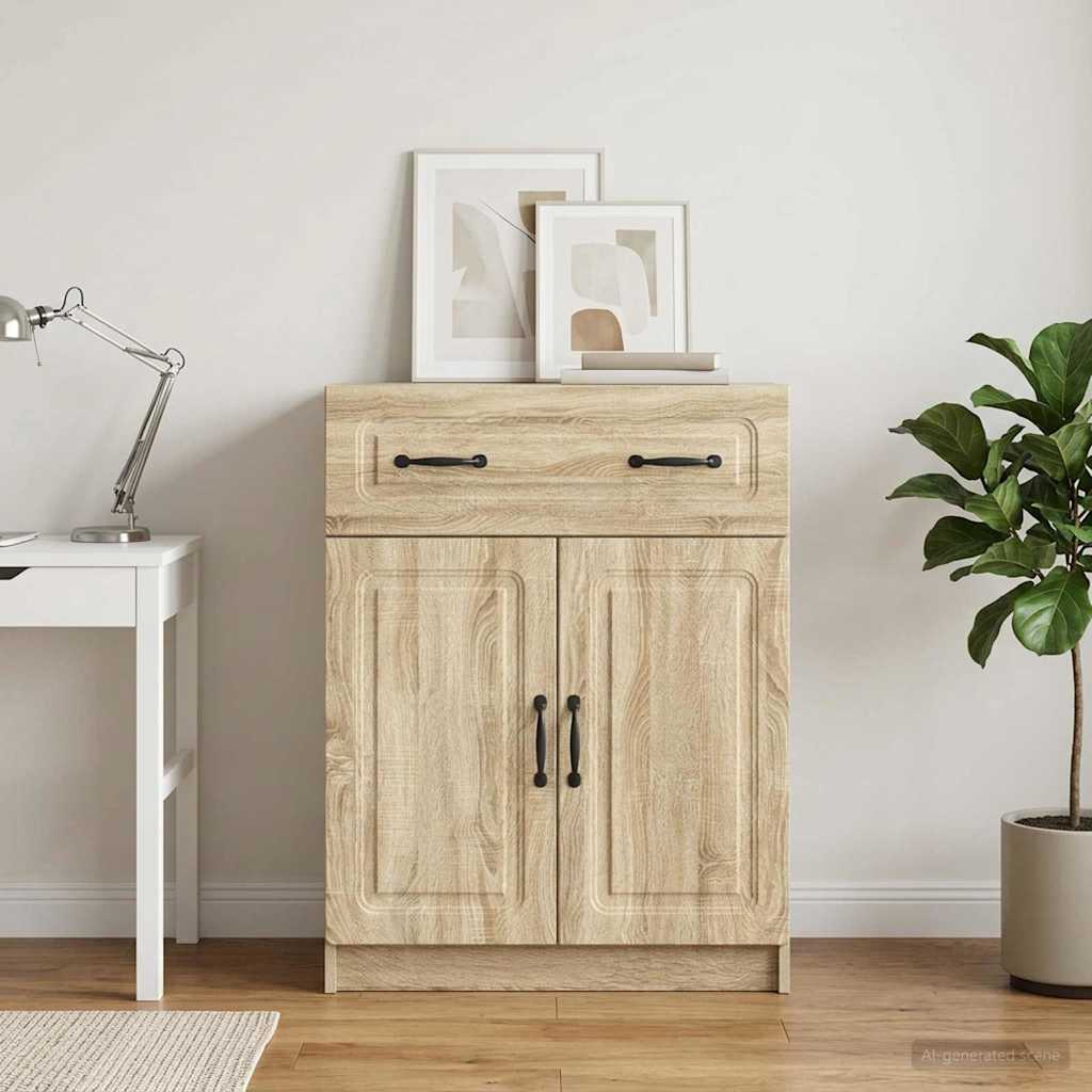 Sideboard in Sonoma Oak Finish 66 x 34.5 x 87 cm Engineered Wood