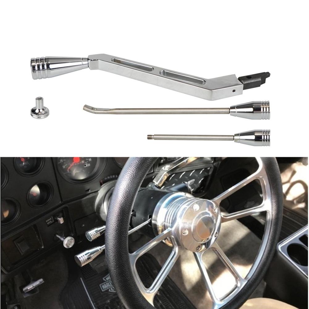 Shifter Lever Turn Signal Hazard Tilt Kit Flasher Knob Polished Billet for Olds Buick 1967-1994 Aluminum Alloy GM Column