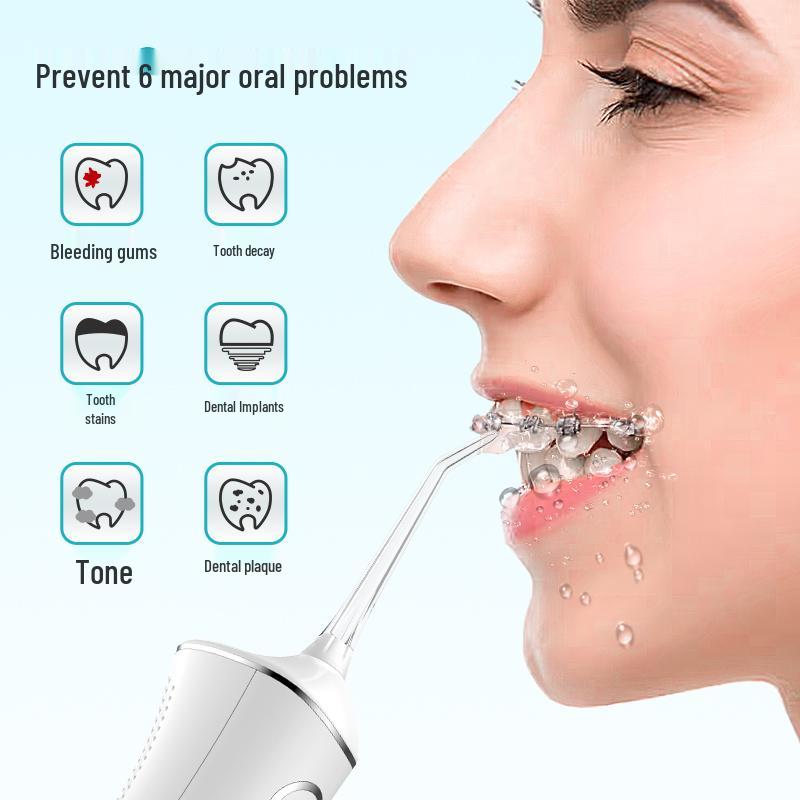 Portable High-Pressure Water Flosser - Household Electric Teeth Cleaner