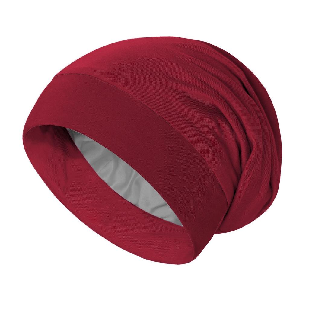 2025 Hot Spring and Autumn Winter Monochrome Practical Lining Color Ding Men and Women Pullover Cap Chemotherapy Cap