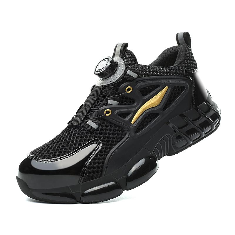 Safety Boots Men Work Sneakers Indestructible Shoes Steel Toe Protective Boots Anti-smash Anti-puncture Rotary Buckle Shoes