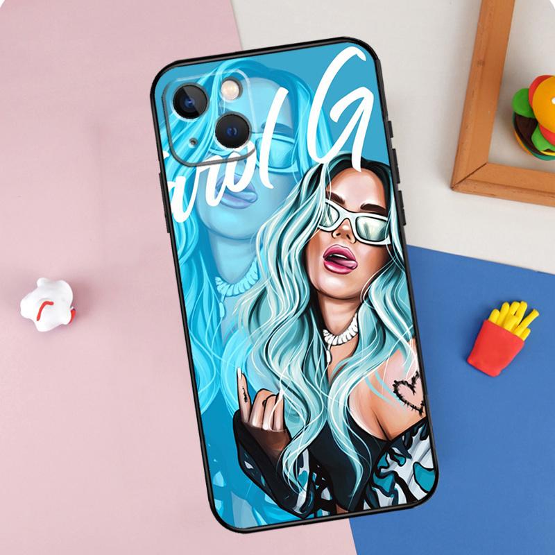 Singer Karol G Phone Case For iPhone 16 Pro Max 11 12 13 14 15 Pro Max Mini XR 16e 15 16 Plus Cover Shell