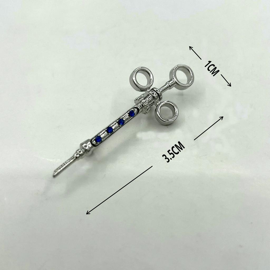 Fashion Medical Equipment Syringes Metal Brooches Clothing Accessories