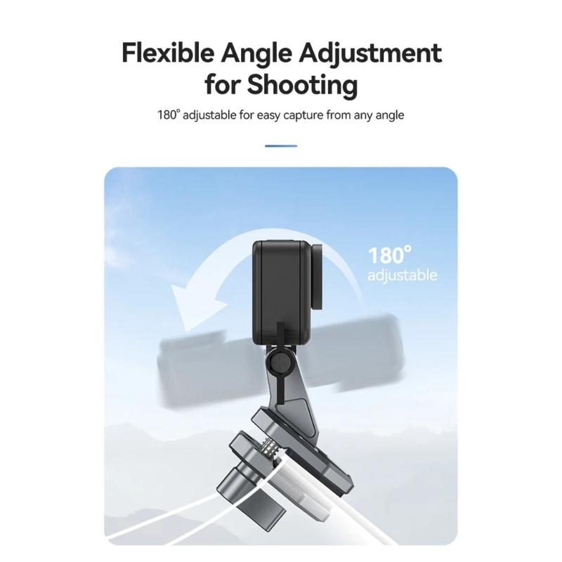 Universal Action Camera Mount Windshield Clamp For Motorcycles With 1cm Thick Silicone Pad And AntiShake Design