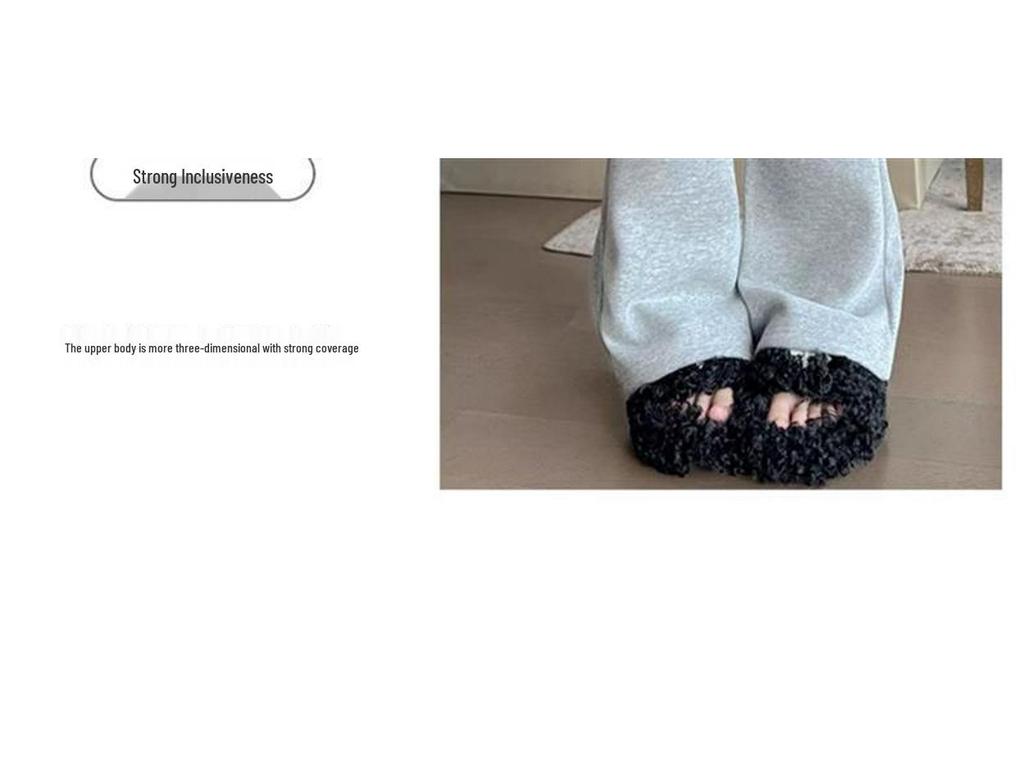 Women's Fleece-Lined Micro-Flared Grey Tall Sports Yoga Pants - 2024 Autumn/Winter Collection