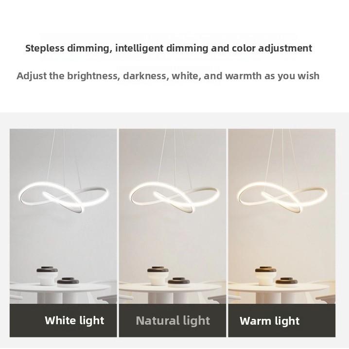 Aluminum LED Pendant Light Remote Dimming Lighting Home Luminaire Hanging Lamp  Hall Bedroom Hotel