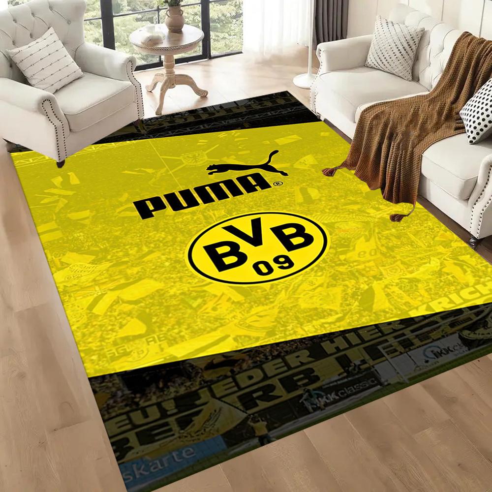 Borussia Dortmund Floor Mat Perfect For Foyer Hallway Decorate Room Playrooms Antislip Rug Decorate Offices