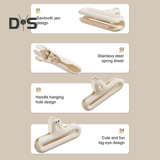 Klipy na sáčky s čipy 4,7 palce Klipy na papírové sáčky na potraviny a svačiny Odolné těsnící úchyty Barevná svářečka sáčků na svačiny a čipsy