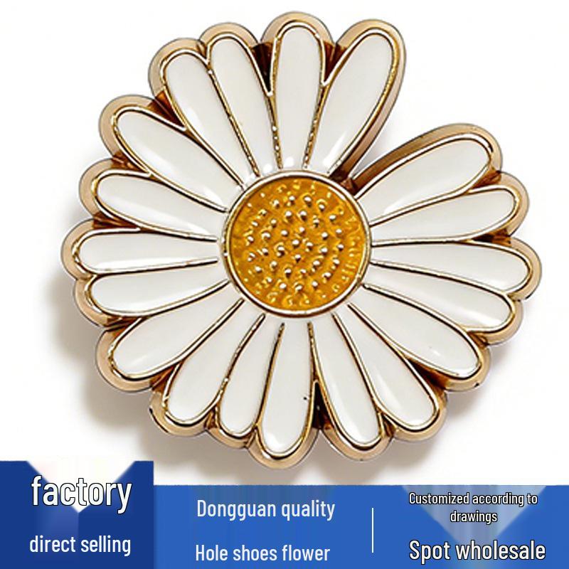 Cherry Blossom Shoe Charms: Metal Flower Chain Decorations & Buckles for Shoes