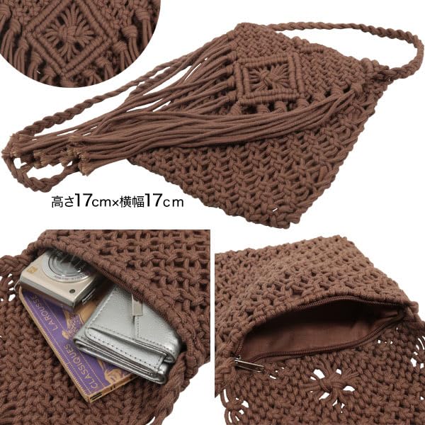 Kobe Lettuce Bohemian Fringe Shoulder Bag for Women, Summer, Resort, Travel [B1618] Free Size, Ivory