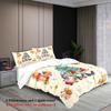 3pcs Merry Christmas Print Coreless Bedding Set Soft and Comfortable Multi Size Bedrooms Dormitory Duvet Cover Machine Washable