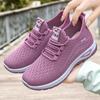 Damen Casual Sport Outdoor Laufschuhe Walking Schuhe Schnürschuhe Strickschuhe für Frühling und Sommer