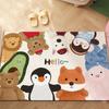 Cartoon Dust-Resistant Non-Slip Door Mat: Wear-Resistant, Cuttable, Dirt-Resistant Silk Ring Mat for Home Entrances