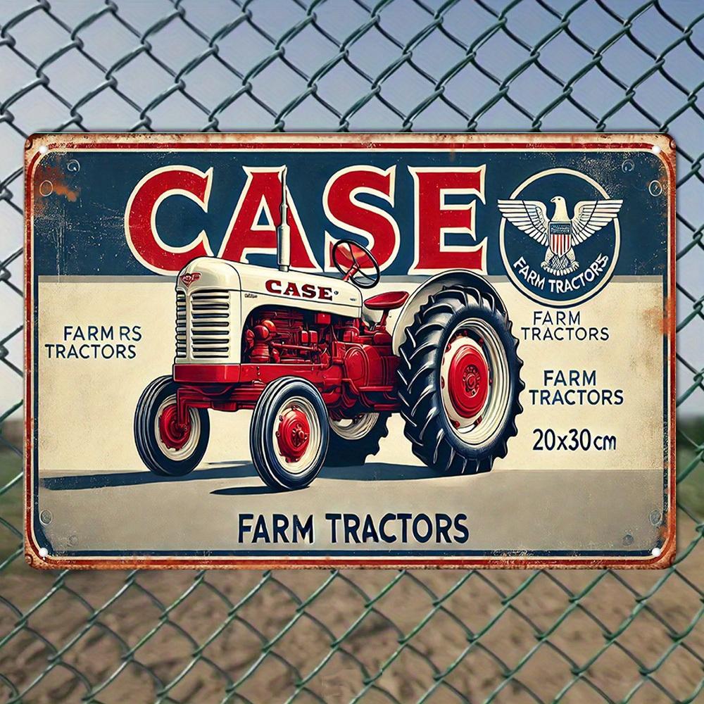 Винтажный трактор Металлическая жестяная вывеска Ретро Декор стен Дом Офис L