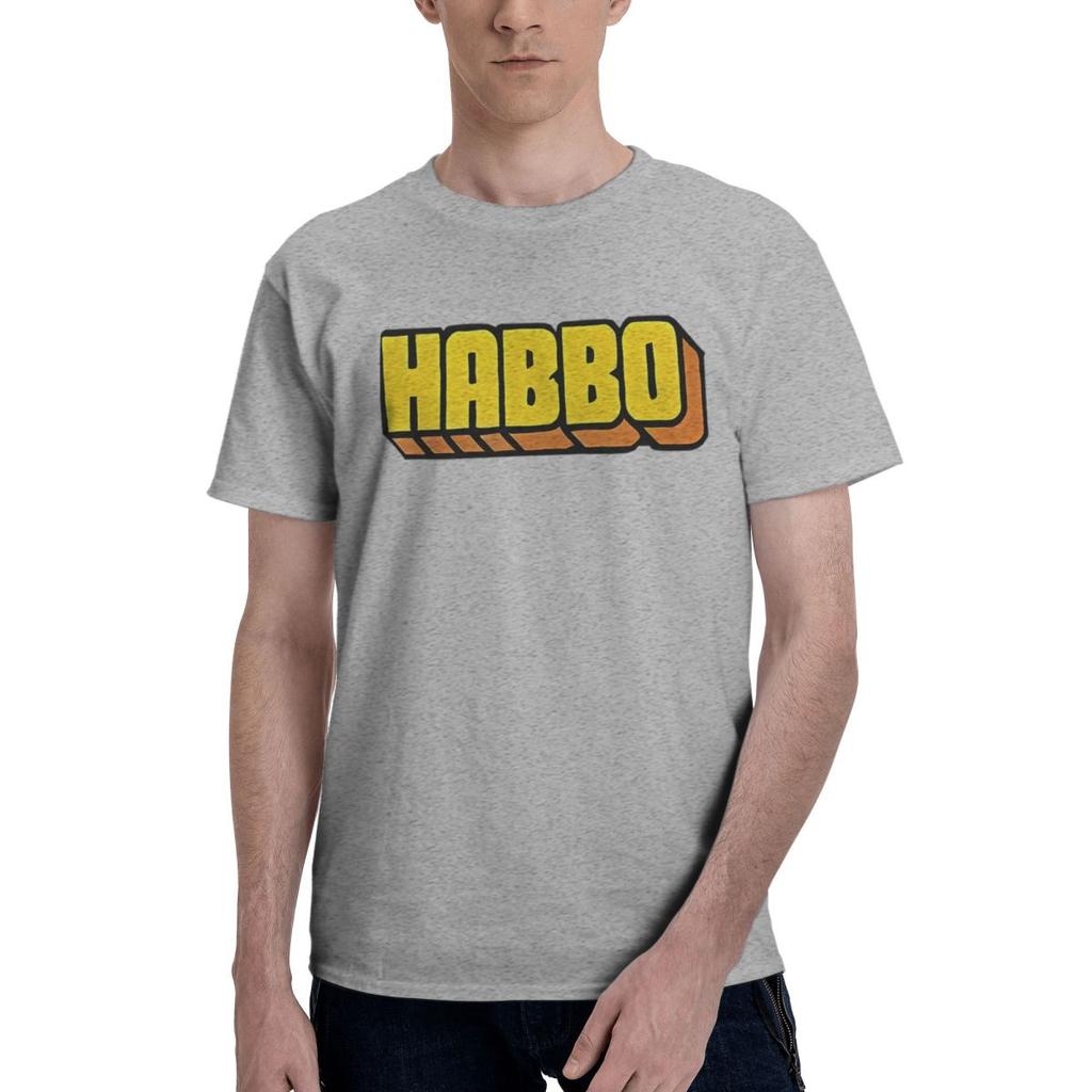 Habbo Hotel 100 Cotton Casual Breathable Confortable Men Top Mens TShirts Graphic Tee