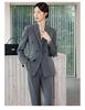 Women's Double-Breasted Suit Set: Simple & Polished Long Sleeve Blazer for Autumn/Winter 2025 Professional Commute Workwear.