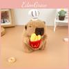 Cartoon Chef Capybara Plush Doll Children Toys Keychains Decoration Backpack
