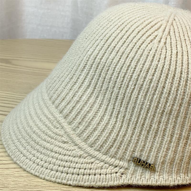 Pălărie Nouă Pălărie de Toamnă și Iarnă pentru Femei cu Dungi Circumferință Mică a Capului Pălărie Tricotată pentru Femei Pălărie de Echitație