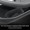 LUCKEASY Front Door Storage Box for Model 3 Highland 2024-2026 TPE Garbage Storage Bin 2pcs Organizer Car Interior Accessories