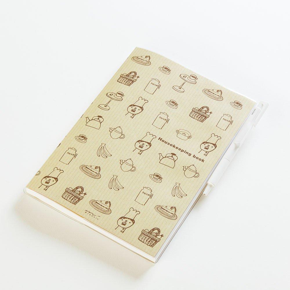 DESIGNPHIL MIDORI Household Account Book A5 Monthly Chef Pattern 12266006 + Weekly,