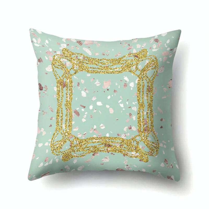 45x45cm Geometric Stripe Pillowcase Simple Marble Patchwork Cushion Cover Art Linear  Sofa Office Seat Home Decor