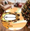 Garfield Desenli Yuvarlak Halı, İç/Dış Mekan Paspası, Piknik, Oyun Odası, Yatak Odası, Ofis, Oturma Odası, Ev Dekorasyonu Halısı, Doğum Günü Hediyesi