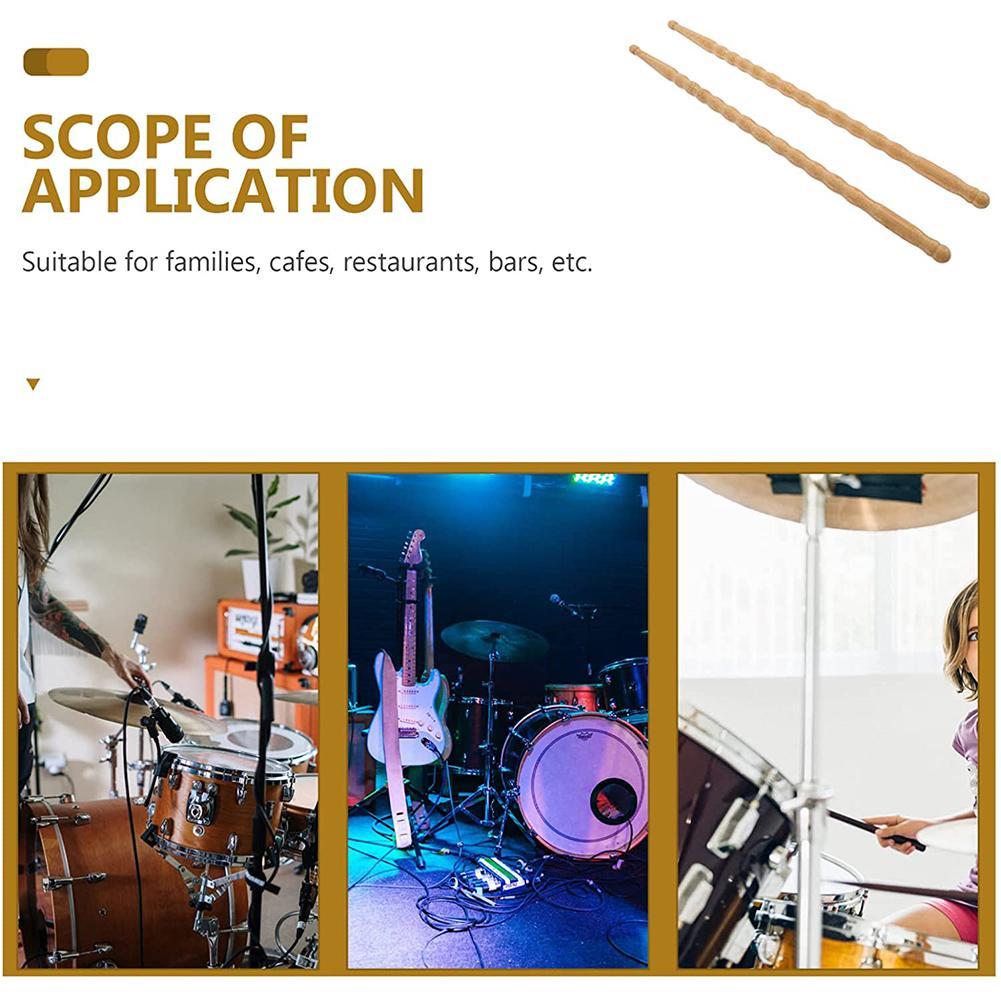 Buy 1 Pair Drum Mallets Bamboo Drumstick 5a Percussion Handle Sticks