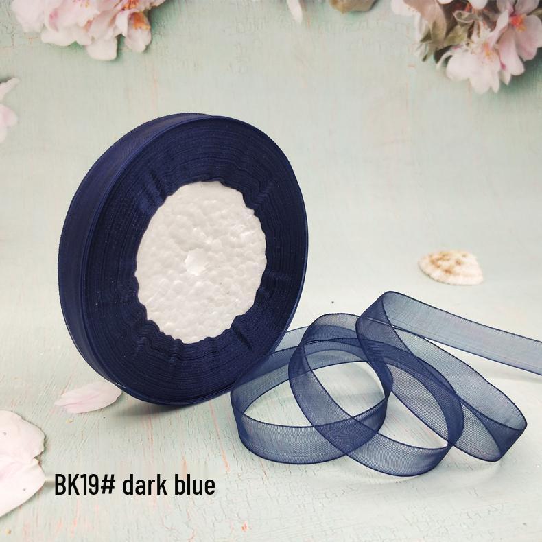 Cinta de Hilo de Nieve Transparente de 1,2 cm para Manualidades: Ganchillo, Accesorios para el Cabello, Lazos, Regalos, Empaque para Pasteles y Cajas, Cinta de Seda