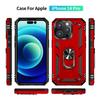 Luxury Shockproof Armor Bumper Case For iPhone 16 15 14 Plus 13 12 11 Pro Max Finger Holder Funda Magnetic Metal Ring Cover