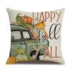Thanksgiving Linen Pillowcase Autumn Pumpkin Print Pillow Cushion Cover