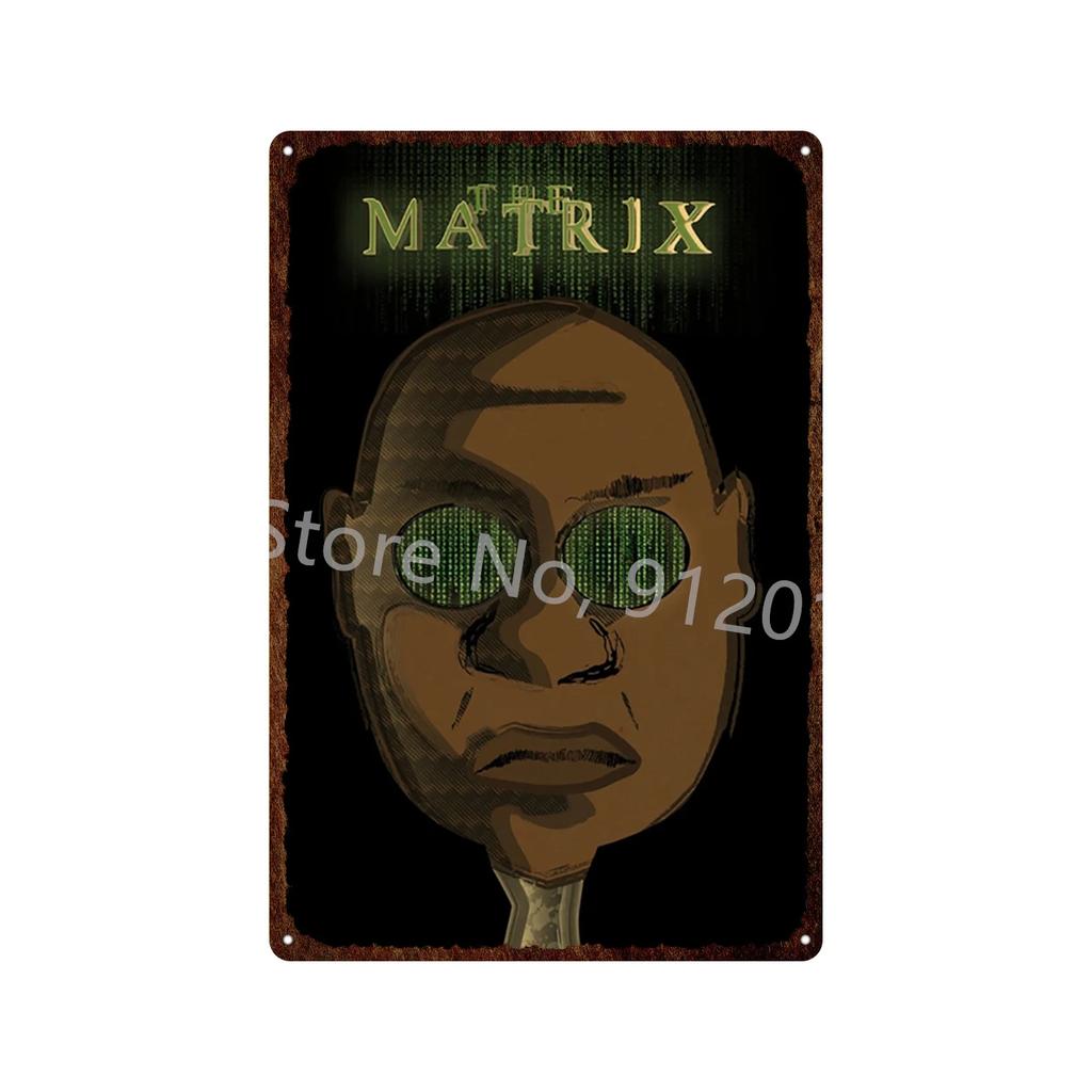 Vintage The Matrix Metal Tin Sign Poster  Classic Movie Wall Plaque for Bar Pub Club Man Cave Home Decor  Retro Iron Painting