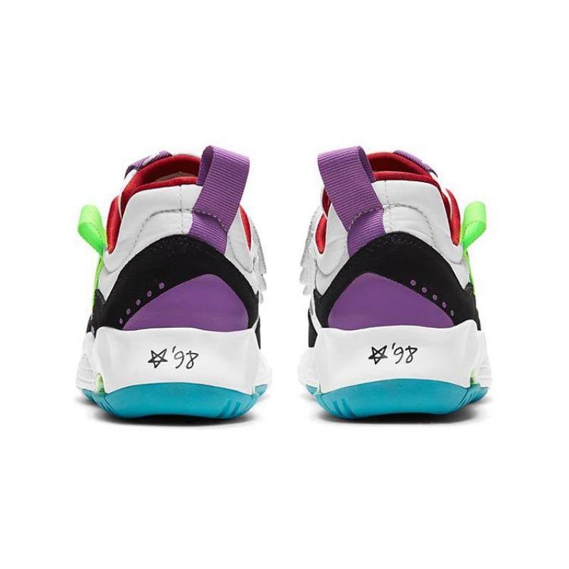 Jordan MA2 Greatest Gift low-top kids running shoes white/green/purple CW6595-100