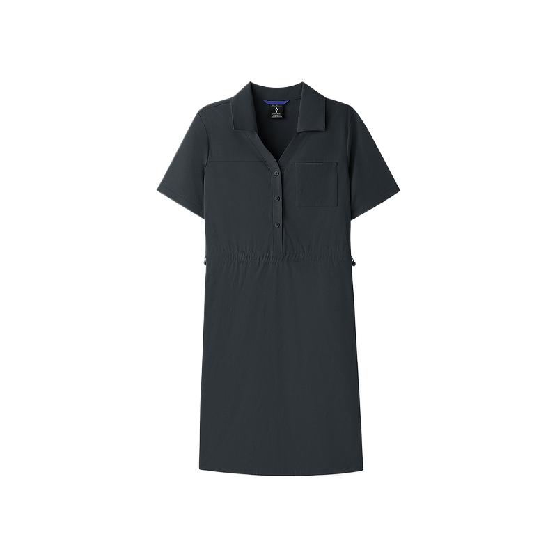 Skechers Comfortable Soft Skin-Friendly Short Sleeve Dress Women dresses L226W105-0620 S