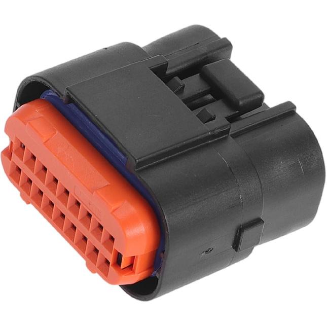 1Pc 1mm Series Universal Automotive ECU Connector - Car RV Truck Female Electrical Wire Connector Plug Waterproof - Plastic Black Orange 18 Pin