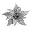 Handmade Artificial Christmas Flowers Shiny DIY Simulated Christmas Flower Multi-color Christmas Tree Accessories Event Layout