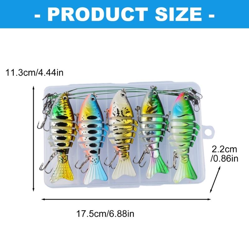 Fishing Lures Multiple Sections Baits Fishhooks Saltwater 3D Artificial Fishing Lures Segment Swimbait Fishing Tackle