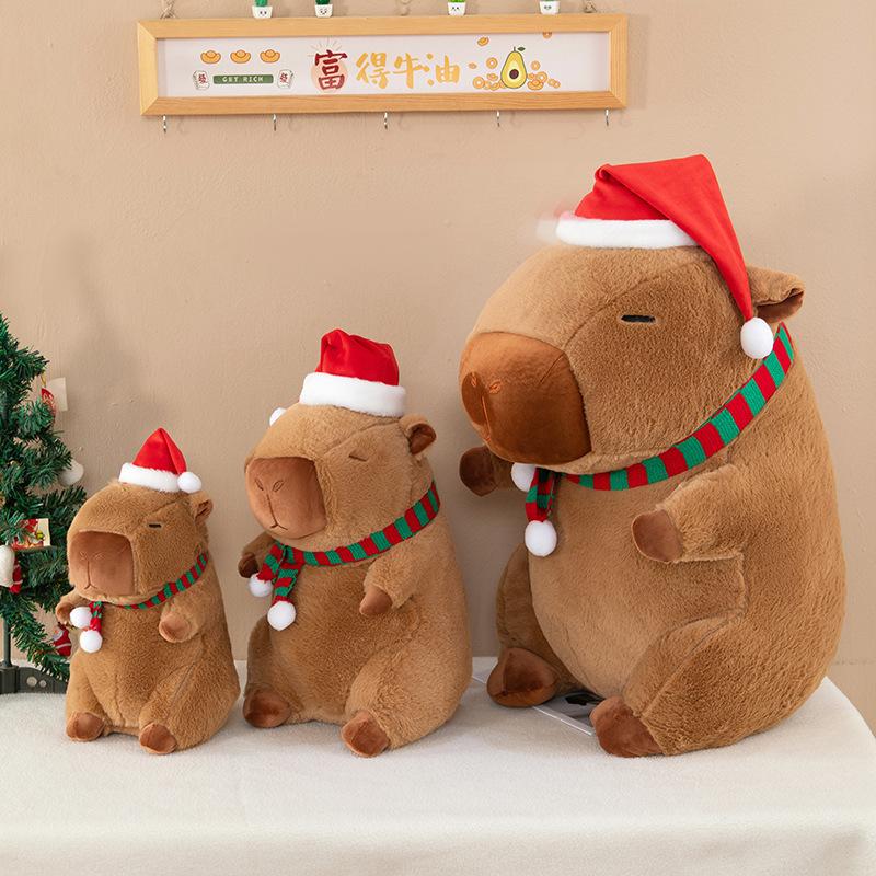 Christmas Capybara Kapibara cute little bear doll teddy bear children's plush toy doll gift