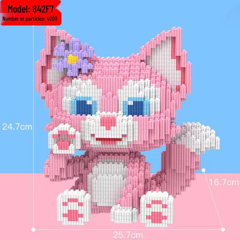 Girls' Compatible Lego: Violent Bear Building Block Series - Educational Micro-Block Interlocking Toys & Gifts