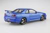 Aoshima Bunka Kyozai Model Series Nissan BNR34 Skyline II 2000 Bayside Blue Plastic Model Kit Co., Ltd. (AOSHIMA) 1/24 Pre-painted GT-R V-spec 03-A