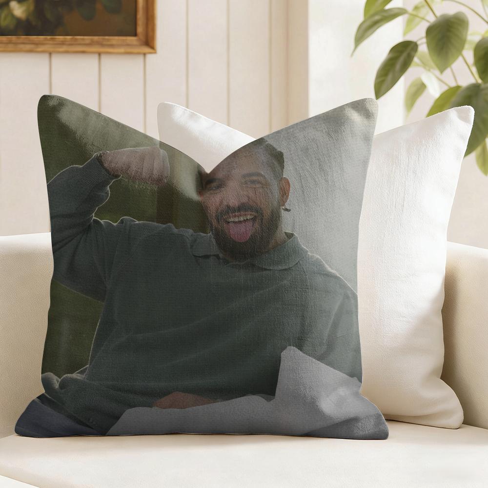 Aubrey Drake Graham Cushion Cover Natural Linen Double Sided Print Throw Pillow Case for Sofa Couch Home Decor