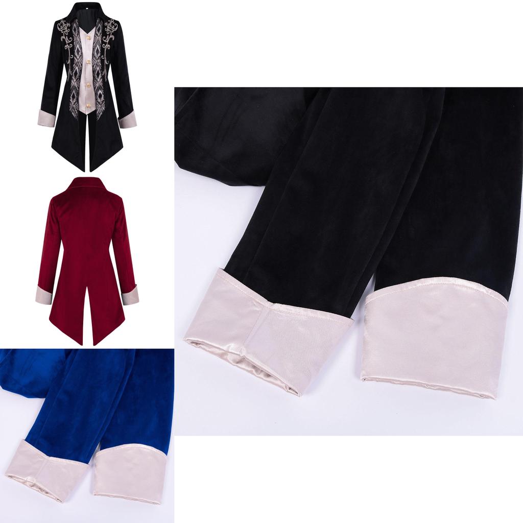 Elegant Gothic Victorian Tailcoat For Halloween Steampunk Medieval Jacket
