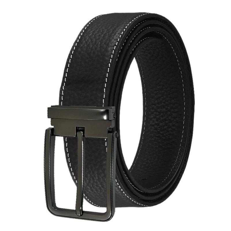 elt first layer lychee pattern pure cowhide belt high-end leisure business versatile pin buckle belt