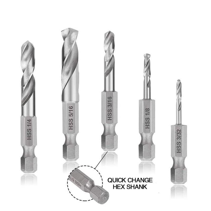 Quick Change Hex Shank Drill Bits for Powerful Penetration In For Metals