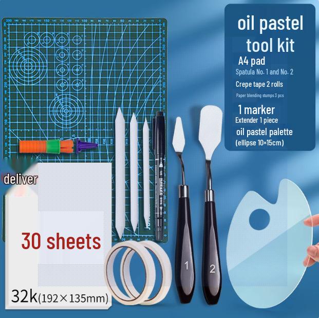 Dan Ke Lin Third Gen Super Soft 36-Color Oil Pastel Set - Advanced Gray White Oil-Based Crayons