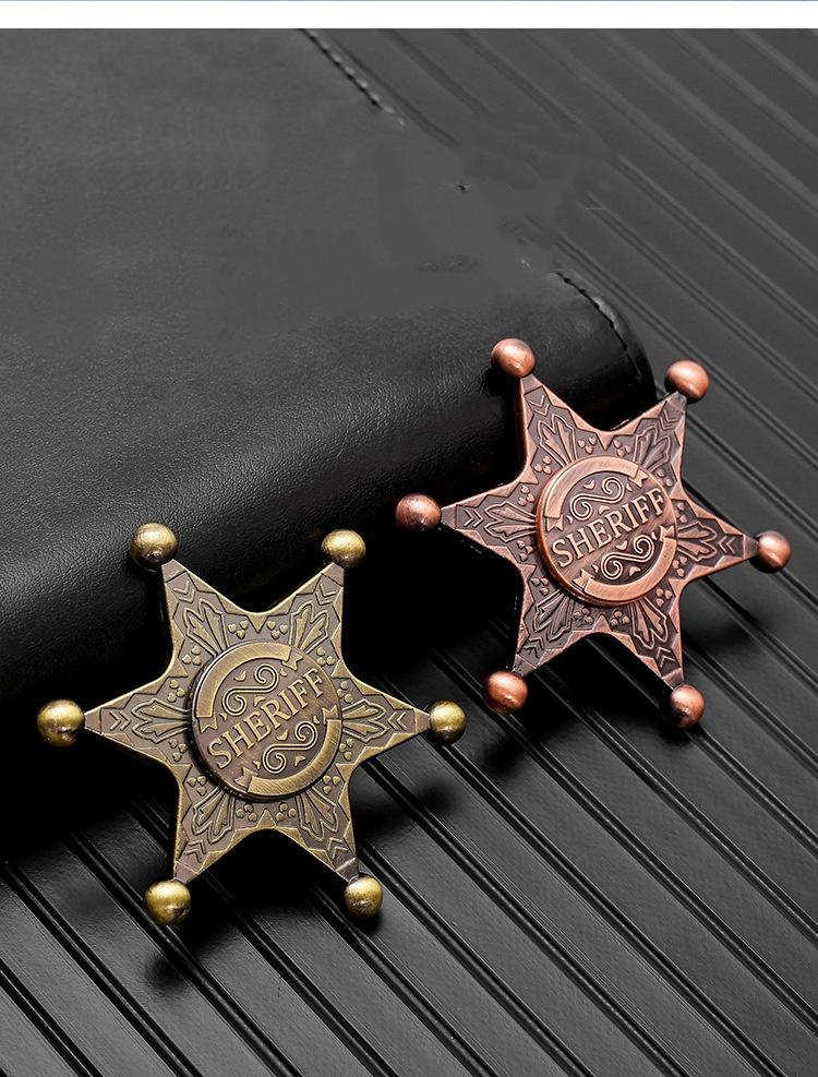 Hexagonal Star Metal Fingertip Gyroscope Fidget Spinner Silent Bearing Hand Cranked Stress Relief Toy Suitable For Children