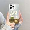 Vintage Art Hand Drawn Flowers Laser Phone Case For iPhone 17 16 Pro Max 15 14 Pro Max Plus 13 Mini 12 11 Pro Max Cover Fundas