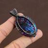 Multi Labradorite Handmade Copper Wire Wrap Jewelry Pendant 2.36" b6S97