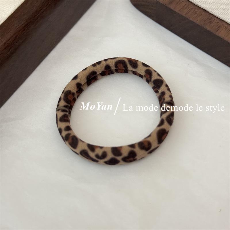 Elastico per Capelli a Coda di Cavallo con Stampa Leopardo ad Alta Elasticità - Fascia Resistente Senza Cuciture per Donne