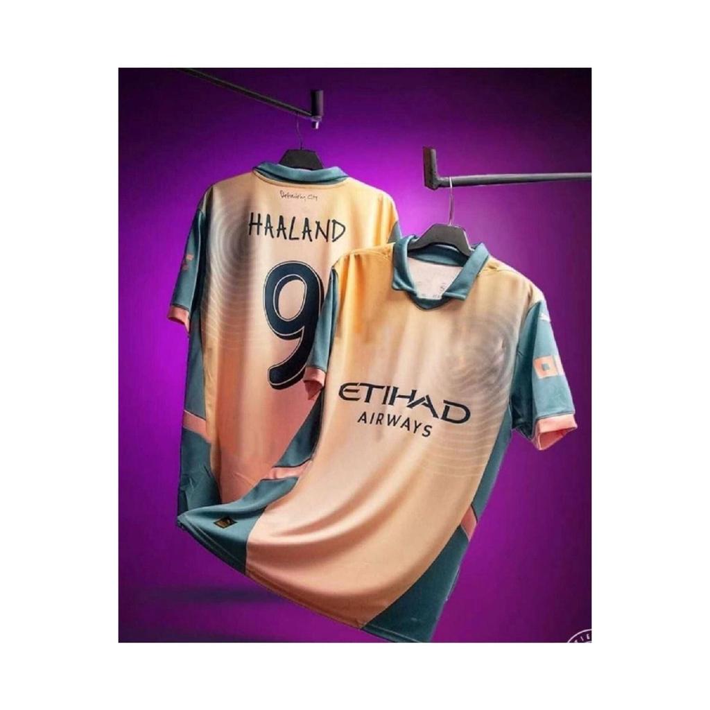 City 2024/25 New Season Erling Haaland Alternative Jersey (creamblue)