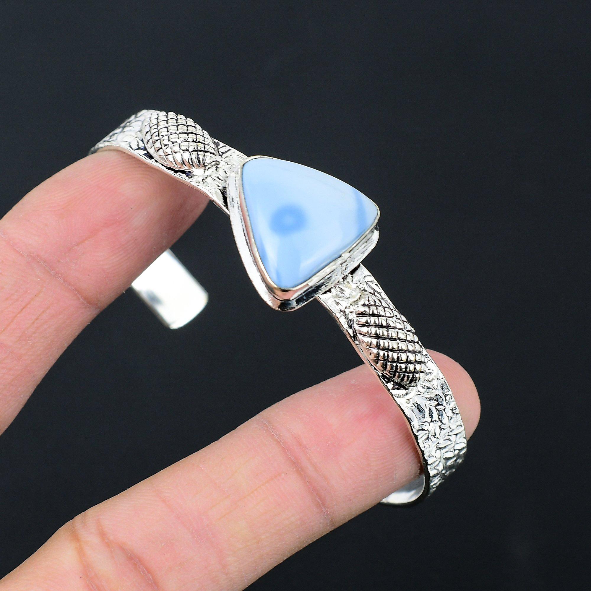 

Распродажа ко Дню дружбы Опал Оуайхи Блю Драгоценный камень Стерлинговое серебро Новый браслет Ювелирное изделие Adjustable